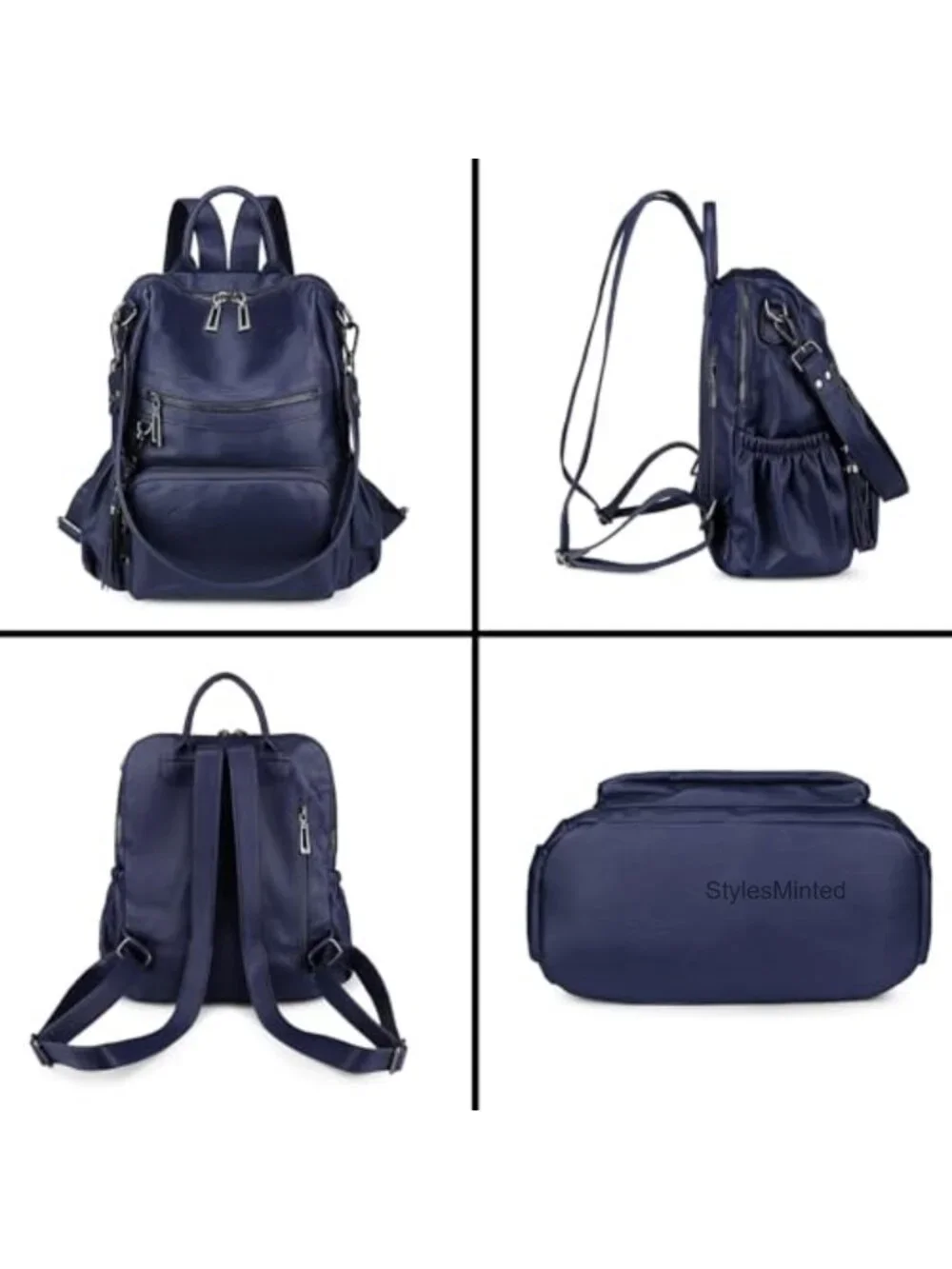 Women Vegan Leather Travel Backpack Purse Tassel Shoulder Bag with Laptop